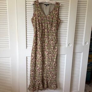 Karen Kane Floral Midi Dress - Pink and Green